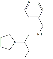 [3-methyl-2-(pyrrolidin-1-yl)butyl][1-(pyridin-4-yl)ethyl]amine 结构式