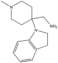 [4-(2,3-dihydro-1H-indol-1-yl)-1-methylpiperidin-4-yl]methylamine 结构式