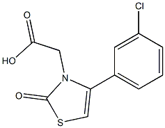 [4-(3-chlorophenyl)-2-oxo-1,3-thiazol-3(2H)-yl]acetic acid 结构式
