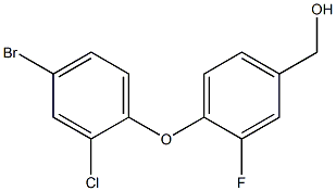 [4-(4-bromo-2-chlorophenoxy)-3-fluorophenyl]methanol 结构式