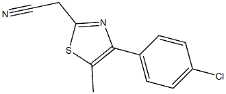 [4-(4-chlorophenyl)-5-methyl-1,3-thiazol-2-yl]acetonitrile 结构式