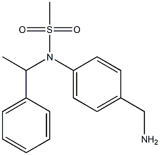 [4-(aminomethyl)phenyl]-N-(1-phenylethyl)methanesulfonamide 结构式