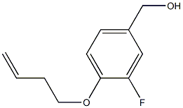 [4-(but-3-en-1-yloxy)-3-fluorophenyl]methanol 结构式