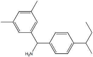 [4-(butan-2-yl)phenyl](3,5-dimethylphenyl)methanamine 结构式