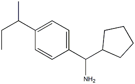 [4-(butan-2-yl)phenyl](cyclopentyl)methanamine 结构式