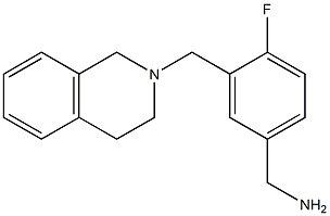 [4-fluoro-3-(1,2,3,4-tetrahydroisoquinolin-2-ylmethyl)phenyl]methanamine 结构式