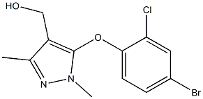 [5-(4-bromo-2-chlorophenoxy)-1,3-dimethyl-1H-pyrazol-4-yl]methanol 结构式