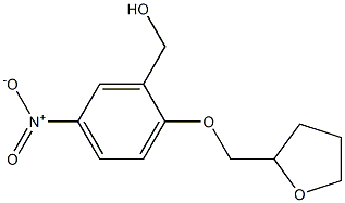 [5-nitro-2-(oxolan-2-ylmethoxy)phenyl]methanol 结构式