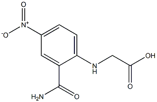{[2-(aminocarbonyl)-4-nitrophenyl]amino}acetic acid 结构式