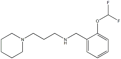 {[2-(difluoromethoxy)phenyl]methyl}[3-(piperidin-1-yl)propyl]amine 结构式