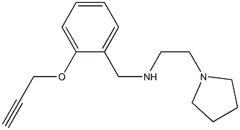 {[2-(prop-2-yn-1-yloxy)phenyl]methyl}[2-(pyrrolidin-1-yl)ethyl]amine 结构式