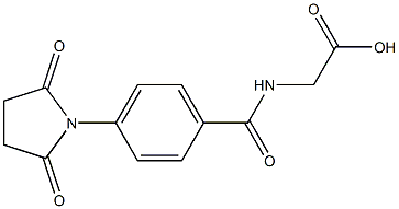 {[4-(2,5-dioxopyrrolidin-1-yl)benzoyl]amino}acetic acid 结构式