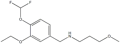 {[4-(difluoromethoxy)-3-ethoxyphenyl]methyl}(3-methoxypropyl)amine 结构式