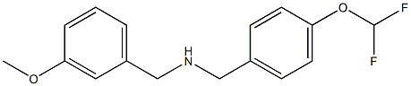 {[4-(difluoromethoxy)phenyl]methyl}[(3-methoxyphenyl)methyl]amine 结构式