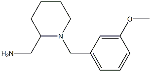 {1-[(3-methoxyphenyl)methyl]piperidin-2-yl}methanamine 结构式