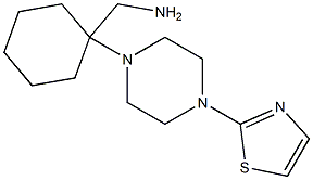 {1-[4-(1,3-thiazol-2-yl)piperazin-1-yl]cyclohexyl}methylamine 结构式