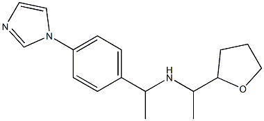 {1-[4-(1H-imidazol-1-yl)phenyl]ethyl}[1-(oxolan-2-yl)ethyl]amine 结构式