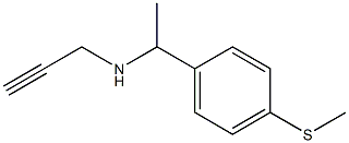 {1-[4-(methylsulfanyl)phenyl]ethyl}(prop-2-yn-1-yl)amine 结构式