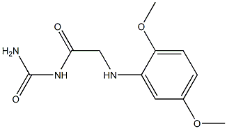 {2-[(2,5-dimethoxyphenyl)amino]acetyl}urea 结构式