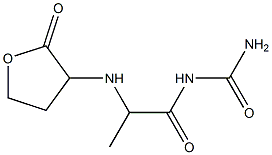 {2-[(2-oxooxolan-3-yl)amino]propanoyl}urea 结构式