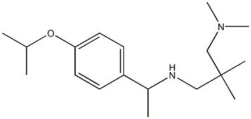 {2-[(dimethylamino)methyl]-2-methylpropyl}({1-[4-(propan-2-yloxy)phenyl]ethyl})amine 结构式