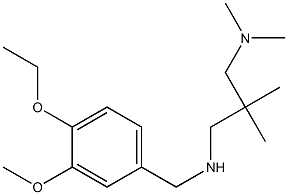 {2-[(dimethylamino)methyl]-2-methylpropyl}[(4-ethoxy-3-methoxyphenyl)methyl]amine 结构式