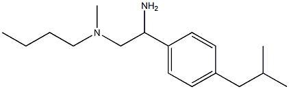 {2-amino-2-[4-(2-methylpropyl)phenyl]ethyl}(butyl)methylamine 结构式