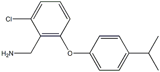 {2-chloro-6-[4-(propan-2-yl)phenoxy]phenyl}methanamine 结构式