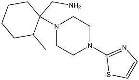 {2-methyl-1-[4-(1,3-thiazol-2-yl)piperazin-1-yl]cyclohexyl}methylamine 结构式