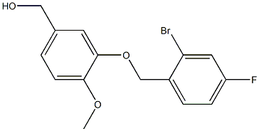 {3-[(2-bromo-4-fluorophenyl)methoxy]-4-methoxyphenyl}methanol 结构式