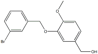 {3-[(3-bromophenyl)methoxy]-4-methoxyphenyl}methanol 结构式