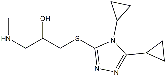 {3-[(4,5-dicyclopropyl-4H-1,2,4-triazol-3-yl)sulfanyl]-2-hydroxypropyl}(methyl)amine 结构式