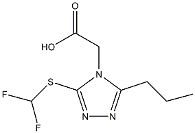 {3-[(difluoromethyl)thio]-5-propyl-4H-1,2,4-triazol-4-yl}acetic acid 结构式