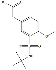 {3-[(tert-butylamino)sulfonyl]-4-methoxyphenyl}acetic acid 结构式