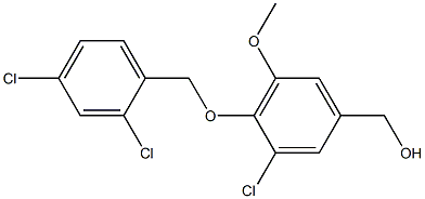 {3-chloro-4-[(2,4-dichlorophenyl)methoxy]-5-methoxyphenyl}methanol 结构式