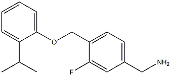 {3-fluoro-4-[2-(propan-2-yl)phenoxymethyl]phenyl}methanamine 结构式