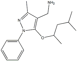 {3-methyl-5-[(4-methylpentan-2-yl)oxy]-1-phenyl-1H-pyrazol-4-yl}methanamine 结构式