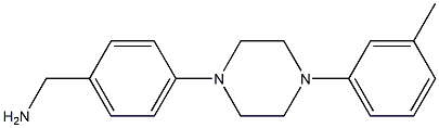 {4-[4-(3-methylphenyl)piperazin-1-yl]phenyl}methanamine 结构式