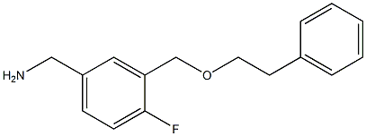 {4-fluoro-3-[(2-phenylethoxy)methyl]phenyl}methanamine 结构式