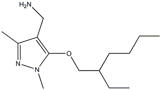 {5-[(2-ethylhexyl)oxy]-1,3-dimethyl-1H-pyrazol-4-yl}methanamine 结构式