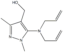 {5-[bis(prop-2-en-1-yl)amino]-1,3-dimethyl-1H-pyrazol-4-yl}methanol 结构式