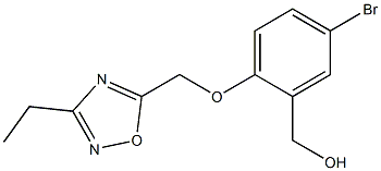 {5-bromo-2-[(3-ethyl-1,2,4-oxadiazol-5-yl)methoxy]phenyl}methanol 结构式