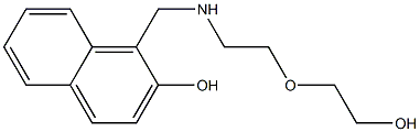 1-({[2-(2-hydroxyethoxy)ethyl]amino}methyl)naphthalen-2-ol 结构式