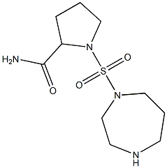 1-(1,4-diazepane-1-sulfonyl)pyrrolidine-2-carboxamide 结构式