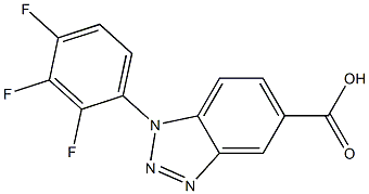 1-(2,3,4-trifluorophenyl)-1H-1,2,3-benzotriazole-5-carboxylic acid 结构式