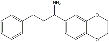 1-(2,3-dihydro-1,4-benzodioxin-6-yl)-3-phenylpropan-1-amine 结构式