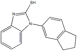 1-(2,3-dihydro-1H-inden-5-yl)-1H-1,3-benzodiazole-2-thiol 结构式