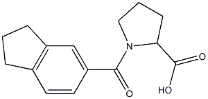 1-(2,3-dihydro-1H-inden-5-ylcarbonyl)pyrrolidine-2-carboxylic acid 结构式