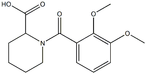 1-(2,3-dimethoxybenzoyl)piperidine-2-carboxylic acid 结构式