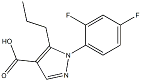 1-(2,4-difluorophenyl)-5-propyl-1H-pyrazole-4-carboxylic acid 结构式